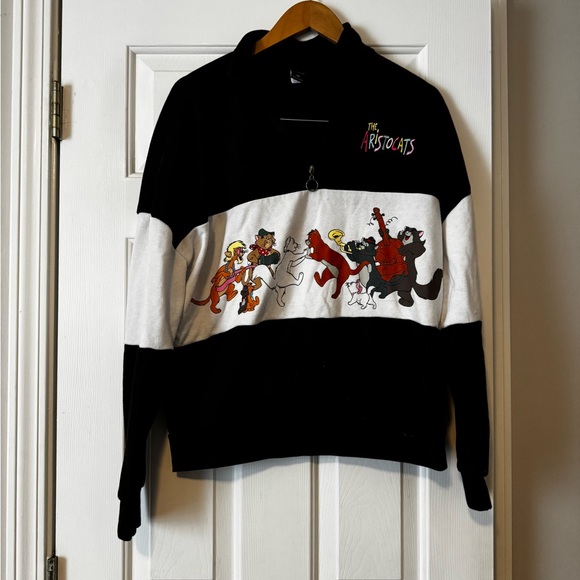 Disney Jackets & Blazers - Disney The Aristocats Panel Quarter-Zip Sweater - BoxLunch Exclusive